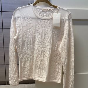 NWT Ulla Johnson Mira Pullover in Bone
